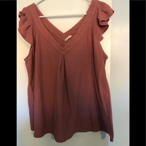 Dusty pink flowy top